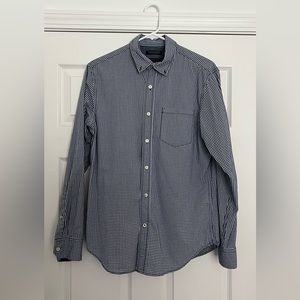 Men’s Banana Republic, Camden fit dress shirt, dark blue plaid